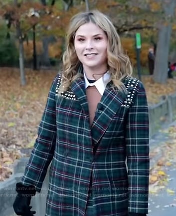 Jenna’s plaid studded coat on Today