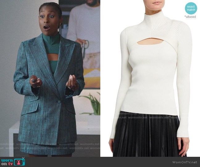 Miliana turtleneck sweater by Jonathan Simkhai worn by Issa Dee (Issa Rae) on Insecure