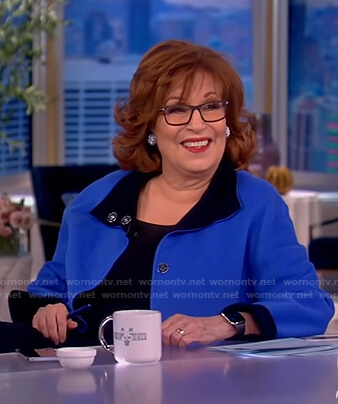 Joy’s blue two-tone jacket on The View