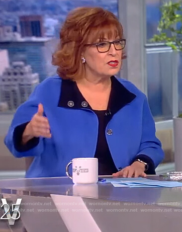 Joy’s blue two-tone jacket on The View