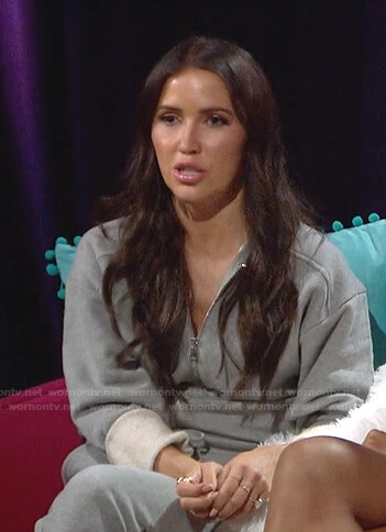 Kaitlyn’s grey zip front jumpsuit on The Bachelorette