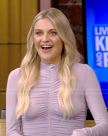 Kelsea Ballerini’s lilac ruched dress on Live with Kelly and Ryan