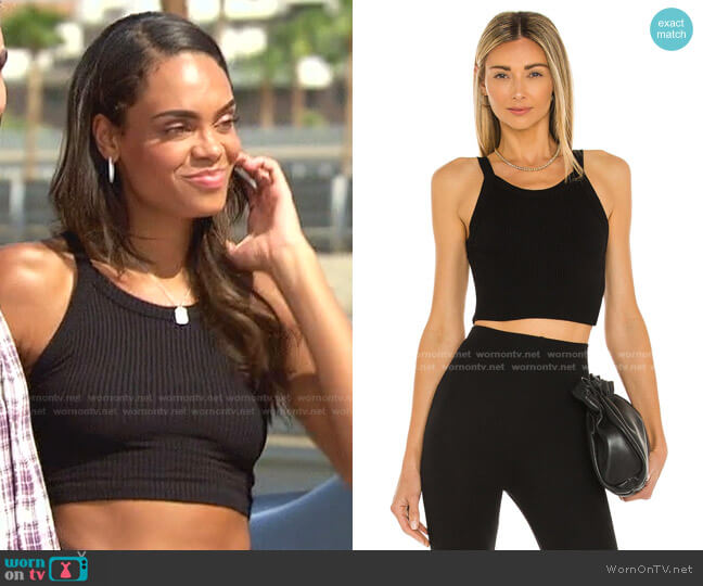 Ali Crop Scoop Neck Tank by Leset worn by Michelle Young on The Bachelorette