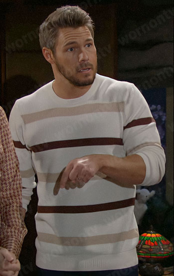 Liam’s striped sweater on The Bold and the Beautiful