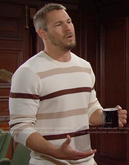 Liam’s striped sweater on The Bold and the Beautiful