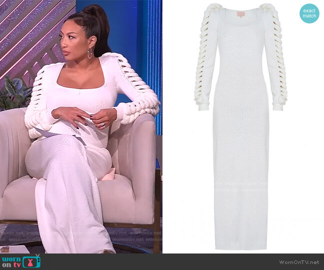 Joana Silhuette Dress by Liya worn by Jeannie Mai on The Real