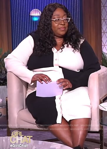 Loni’s colorblock sweaterdress on The Real