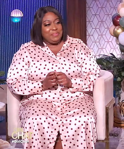 Loni’s polka dot shirtdress on The Real