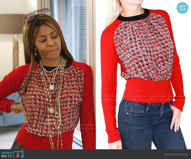 Houndstooth Sweater by Louis Vuitton worn by Mary Cosby on The Real Housewives of Salt Lake City