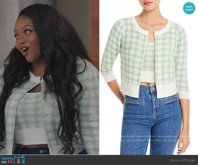 WornOnTV: Nadia’s green check cardigan and top on Saved By The Bell ...