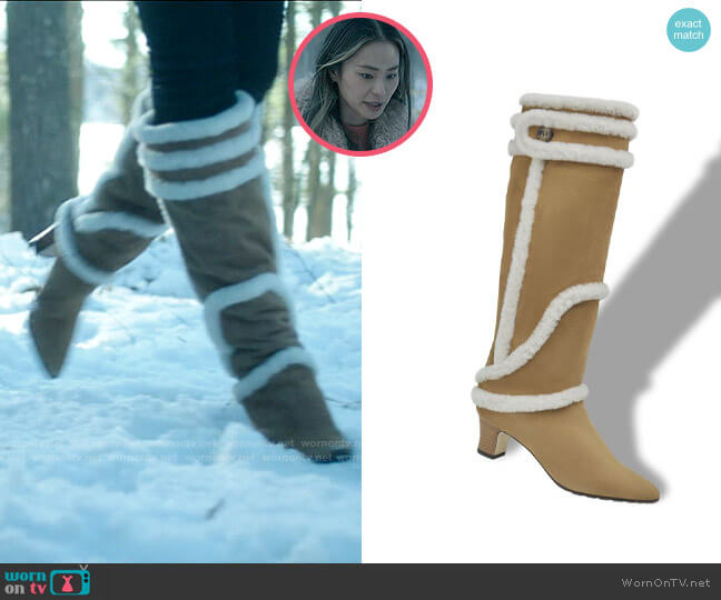 Manolo Blahnik Cluntius Boots worn by Molly Park on Dexter New Blood worn by Molly Park (Jamie Chung) on Dexter New Blood