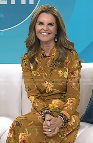 Maria's floral twisted midi dress on Today