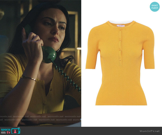 Synthetic Sansa Ribbed Top by Max Mara worn by Veronica Lodge (Camila Mendes) on Riverdale