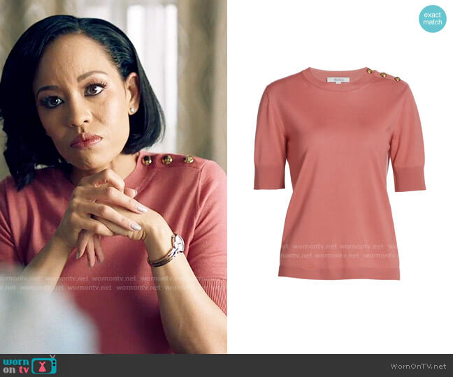 Max Mara Embellished Crewneck Sweater worn by Charley Bordelon West (Dawn-Lyen Gardner) on Queen Sugar