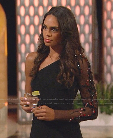 Michelle’s black one shoulder gown on The Bachelorette