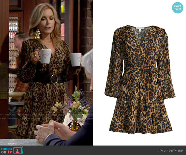 Milly Liv Leopard Dress worn by Lauren Fenmore (Tracey Bregman) on The Young and the Restless