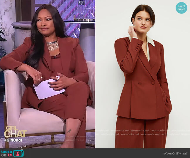 The Gaia Jacket and Pants by MM Lafleur worn by Garcelle Beauvais on The Real