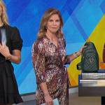 Natalie’s metallic snake print dress on The Talk