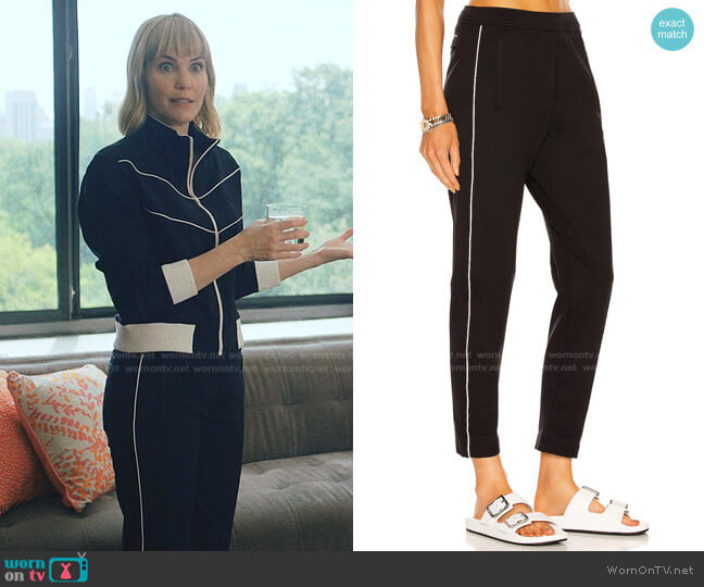 Track Pant With Piping by Nili Lotan x Champion worn by Leslie Bibb on Love Life
