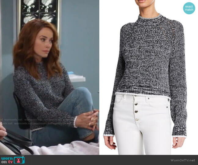 WornOnTV: Megan’s black marled knit sweater on Greys Anatomy | Clothes ...