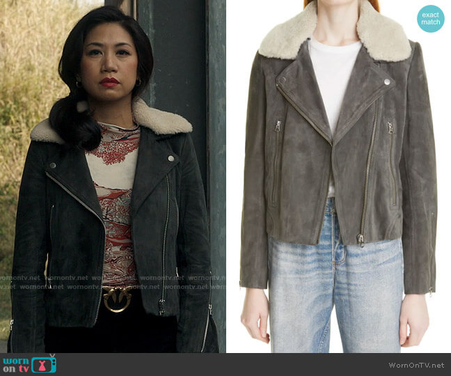 Rag & Bone Mack Suede Jacket worn by Melody Bayani (Liza Lapira) on The Equalizer