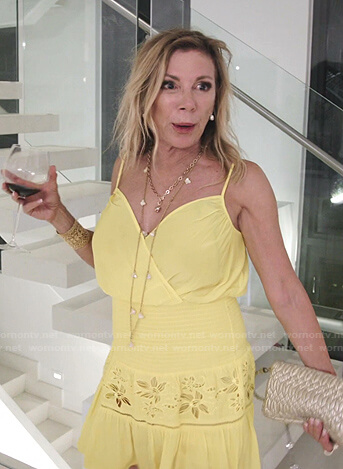 Ramona’s yellow smocked mini dress on The Real Housewives Ultimate Girls Trip