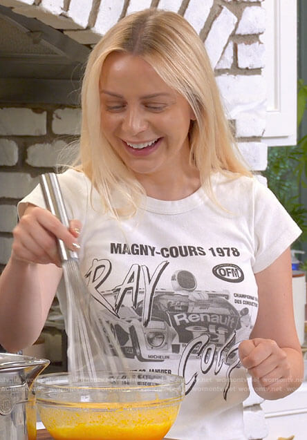 Raquelle's Magny Cours t-shirt on Selena + Chef