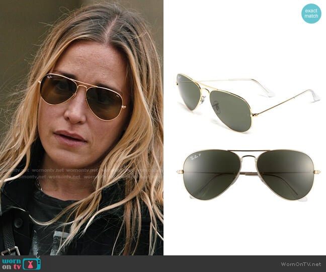 Ray Ban Original Aviator Sunglasses worn by Summer Higgins (Piper Perabo) on Yellowstone