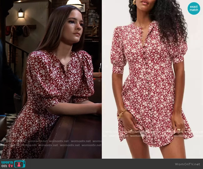 Laylin Dress by Reformation worn by Esme (Avery Kristen Pohl) on General Hospital