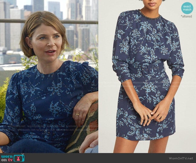 Melody Floral Print Mini Dress by Reiss worn by Taylor Rentzel (MacKenzie Meehan) on Bull