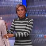 Robin’s striped ribbed dress on Good Morning America