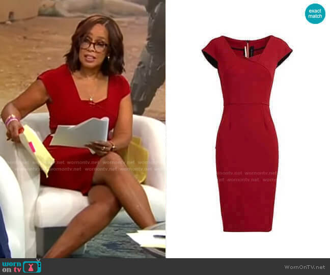 Roland Mouret Hirta Dress worn by Gayle King  on CBS Mornings