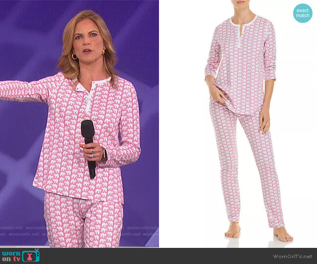 Elephant Pajama Set by Roller Rabbit worn by Natalie Morales on The Talk