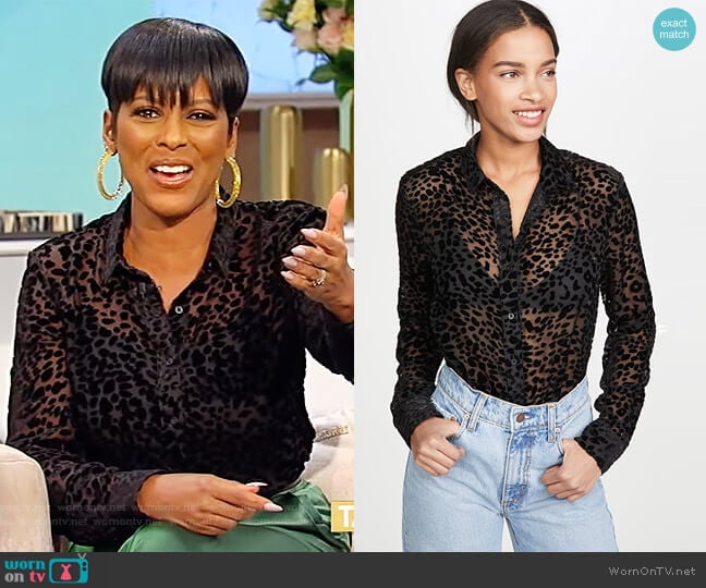 Blythe Top by RtA worn by Tamron Hall on Tamron Hall Show