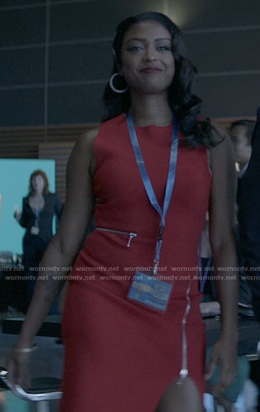 Ryan's red zip detail dress on Batwoman