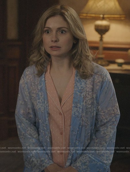 Sam’s blue floral robe on Ghosts