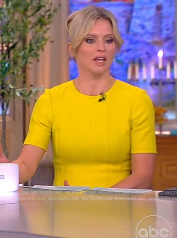 Sara’s yellow flare dress on The View