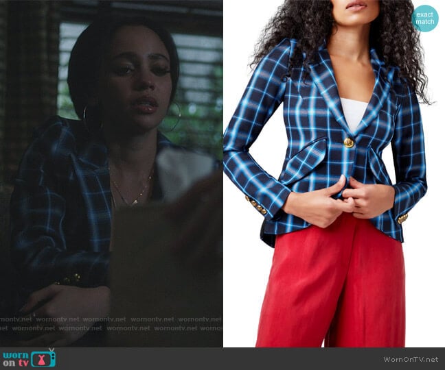 One Button Blazer by Smythe worn by Toni Topaz (Vanessa Morgan) on Riverdale