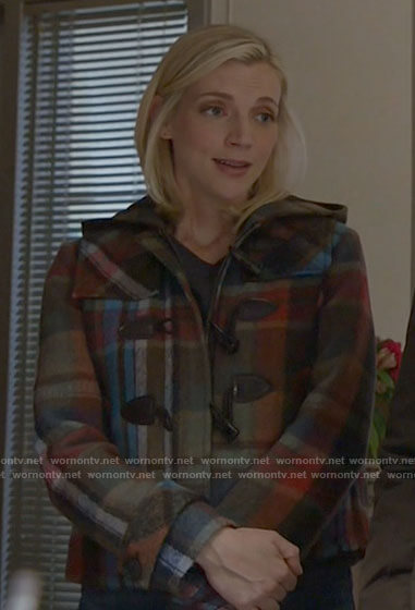 Sylvie's plaid jacket on Chicago Fire