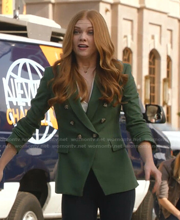 Taylor's green double breasted blazer on 9-1-1