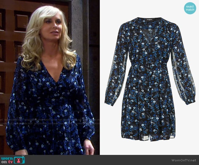 Floral Mini Dress by The Kooples worn by Kristen DiMera (Eileen Davidson) on Days of our Lives