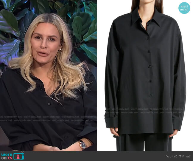 Luka Blouse by The Row worn by Morgan Stewart on E! News