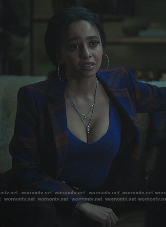 Toni’s blue plaid blazer on Riverdale