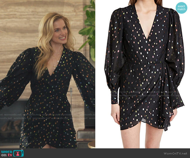 All Or Nothing Dress by Yumi Kim worn by Elizabeth Lail on Gossip Girl