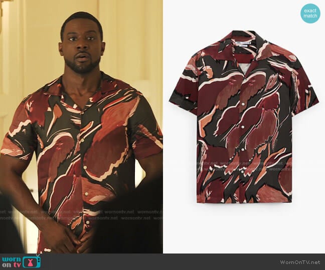 Abstract Print Shirt by Zara worn by Lance Gross Our Kind of People