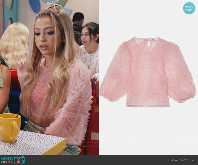 Tulle Top by Zara worn by Daisy (Haskiri Velazquez) on Saved By The Bell