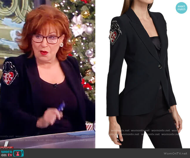 Beaded & Embroidered Heart Blazer by Alexander McQueen worn by Joy Behar  on The View