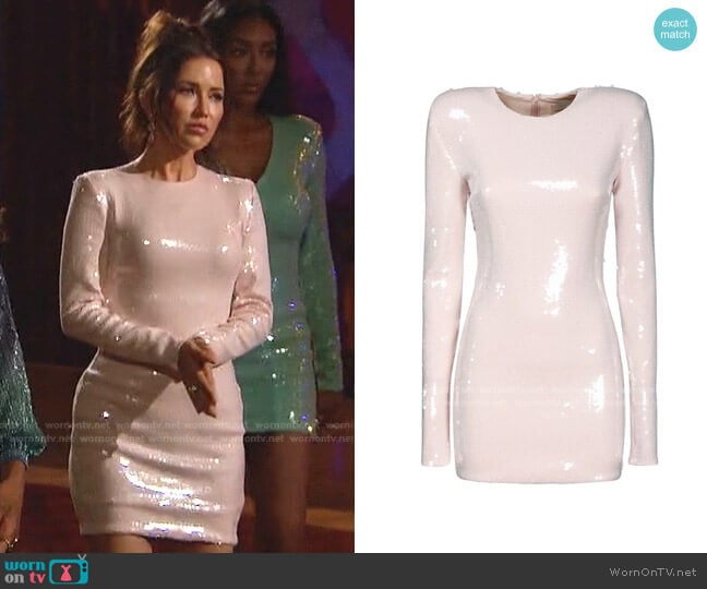 Shiny Sequin Mini Dress by Alexandre Vauthier worn by Kaitlyn Bristowe on The Bachelorette