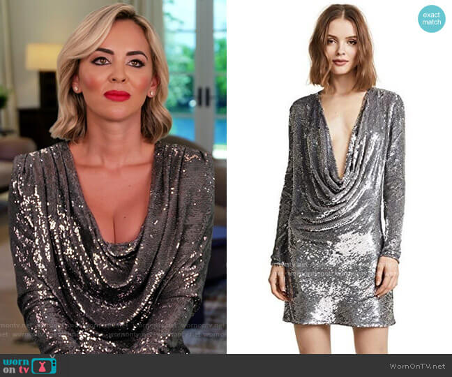 Sequin Drape Dress by Ashish worn by Nicole Martin  on The Real Housewives of Miami