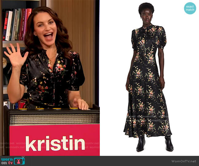Tracy Dress by Brock Collection worn by Kristin Davis on The Drew Barrymore Show